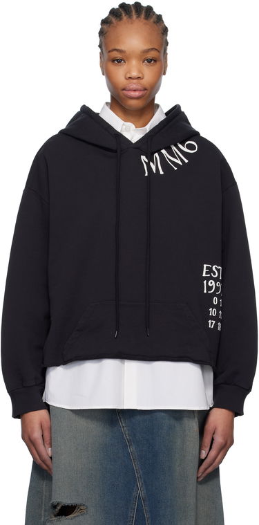 Суитчър Maison Margiela MM6 Maison Margiela Raw Edge Cropped Hoodie Черно | S52GU0241 M25012, 0