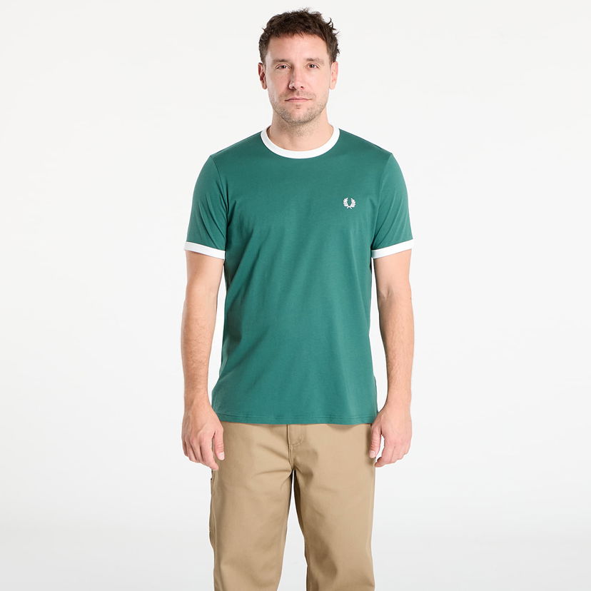Тениска Fred Perry Fred Perry Ringer T-Shirt Зелено | M3519 Z93