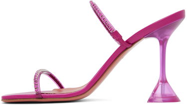 Аксесоари Amina Muaddi Amina Muaddi Gilda Glass Heeled Sandals Розово | GILDA GLASS SLIPPER PVC, 2