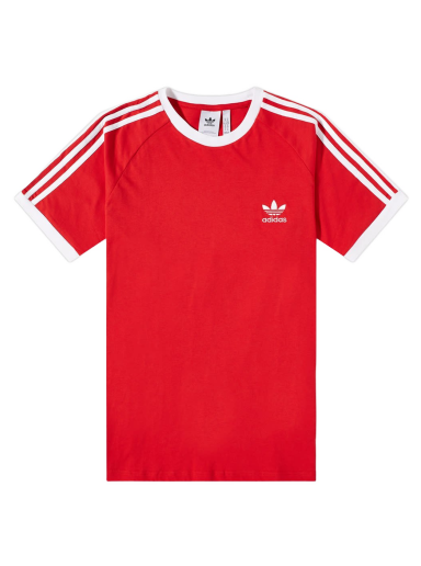 Тениска adidas Originals 3 Stripe Tee Червено | IA4852