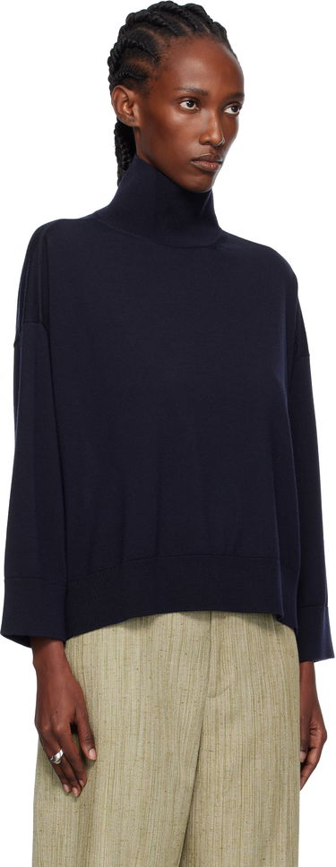 Пуловер Bottega Veneta Bottega Veneta Classic Wool Turtleneck Тъмно синьо | 753815 V37J0, 1