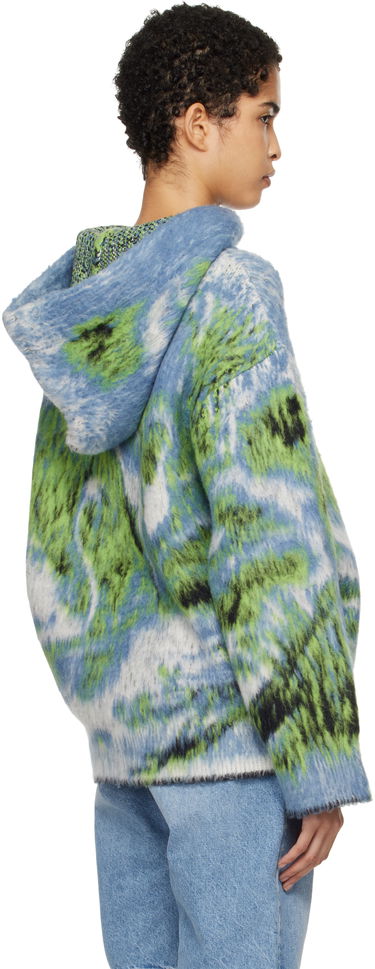 Суитчър The Attico Attico Swan Print Knit Hoodie Многоцветен | 250WCK00114 MIX015AA, 2