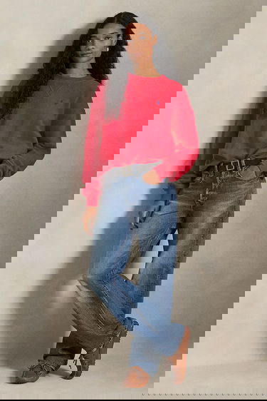 Суитчър Polo by Ralph Lauren Plain Crew Neck Sweatshirt Червено | 211971697, 2