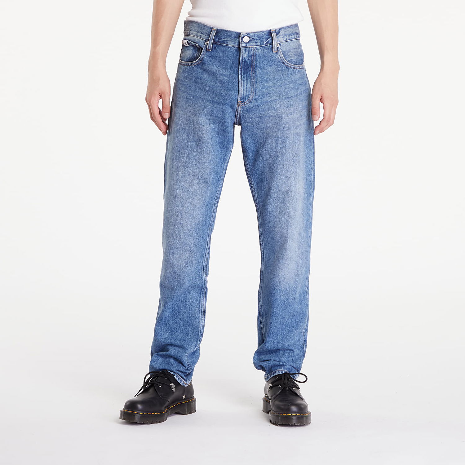 Дънки CALVIN KLEIN Authentic Straight Jeans Denim Medium Синьо | J30J325726 1A4, 0