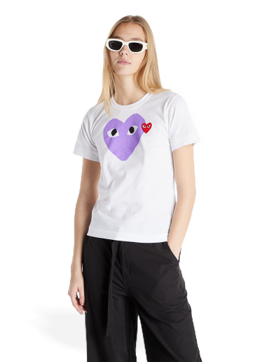 Тениска Comme des Garçons PLAY Tee Бяло | AZT105 purple