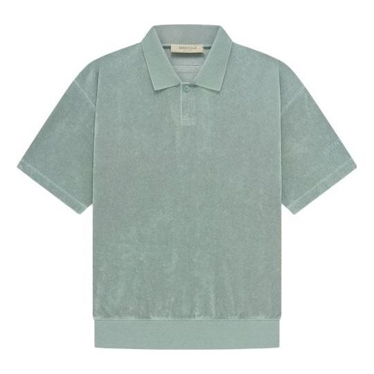 Поло тениска Fear of God Essentials Terry Polo Зелено | 125BT224051F