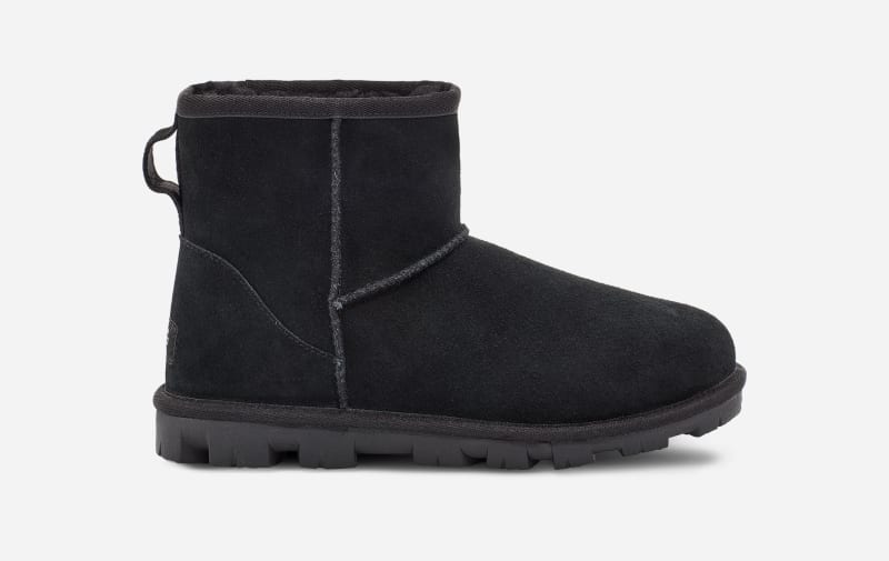 Облекло UGG ® Essential Mini Boot for Women in Black, Size 9, Leather Черно | 1115030-BLK, 0