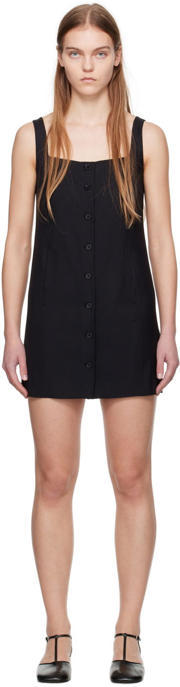 Pокля Loulou de Saison Loulou de Saison Idon Button-Front Minidress Черно | IDON, 0