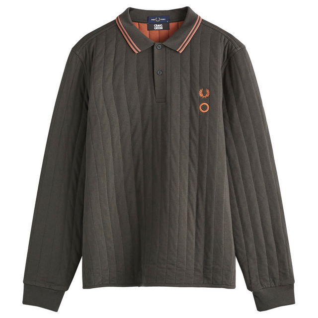 Long Sleeve Quilted Polo