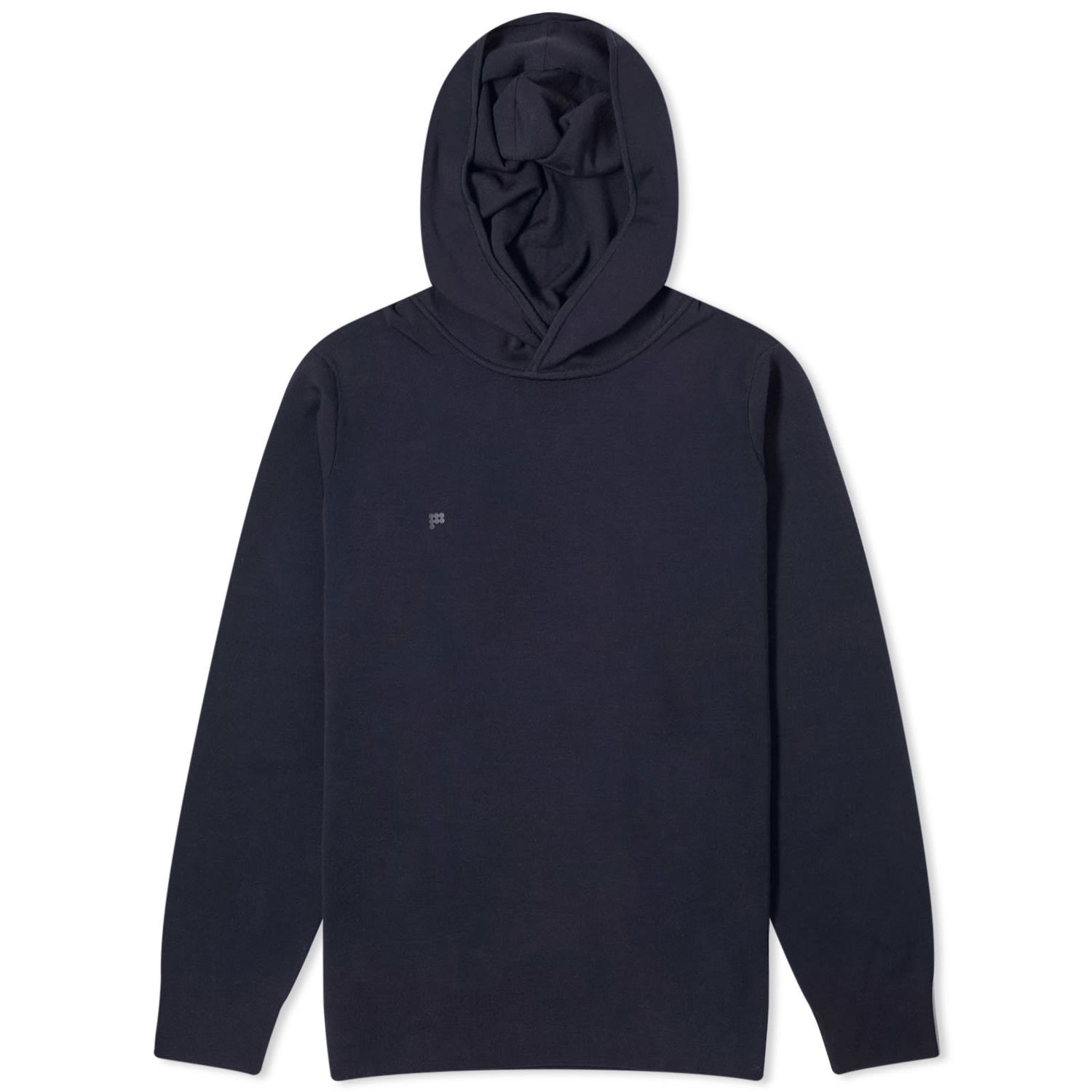 Суитчър PANGAIA Pangaia Regenerative Merino Knit Slim Fit Hoodie, Size Small Тъмно синьо | 100012738672, 1