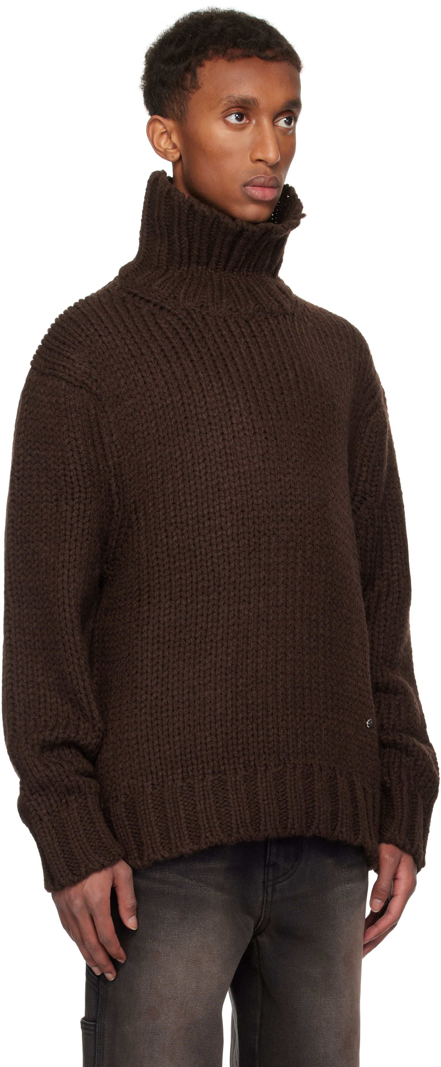 Пуловер We11done We11done Chunky Turtleneck Sweater Кафяво | WD-KT3-24-651-U-BR, 1
