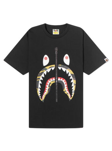 1st Camo Shark T-Shirt Black Yellow