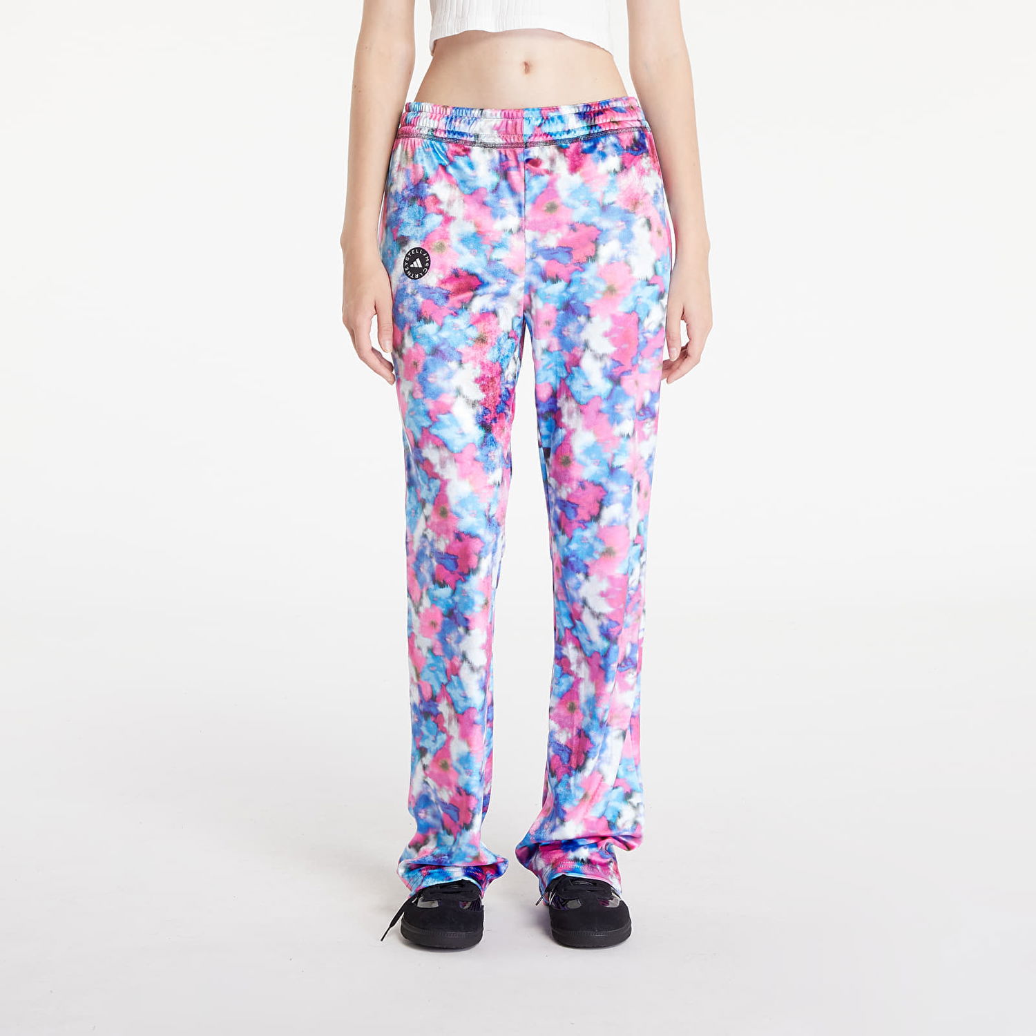 Спортни панталони adidas Performance Stella Mccartney x Velours Track Pants Signal Cyan/ Pink/ Clearo Лилаво | IW9847, 0