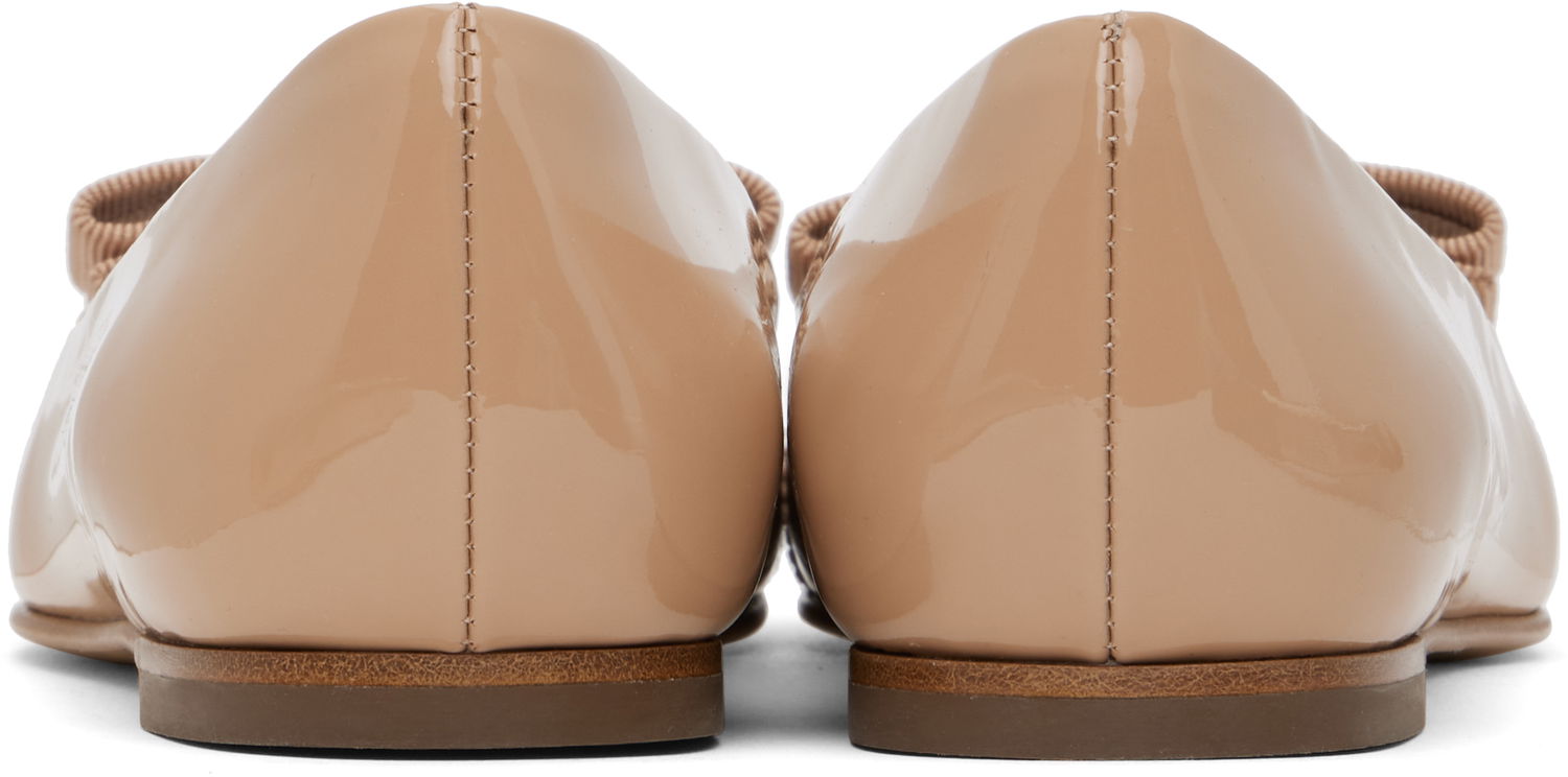 Облекло FERRAGAMO Salvatore Ferragamo Varina Bow Ballerina Flats Бежово | 753657, 1
