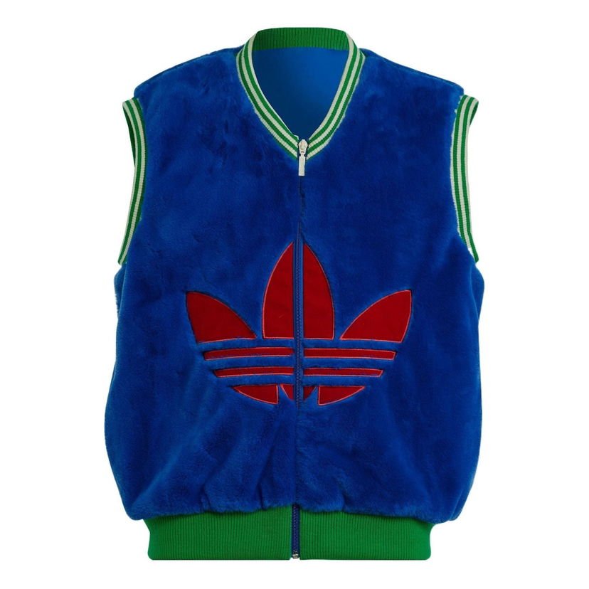 Жилетка adidas Originals Heritage Now Logo Faux Fur Vest Синьо | IB3432