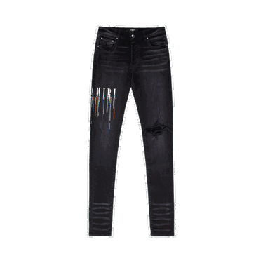 Дънки AMIRI Paint Drip Logo Jeans Черно | PS22MDS142 023 AGED, 0