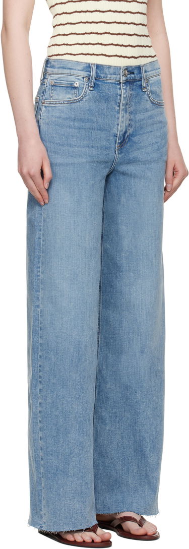 Дънки rag & bone 'The Sofie' High-Rise Ultra Wide Jeans Синьо | WDD24F2952FUWH, 4