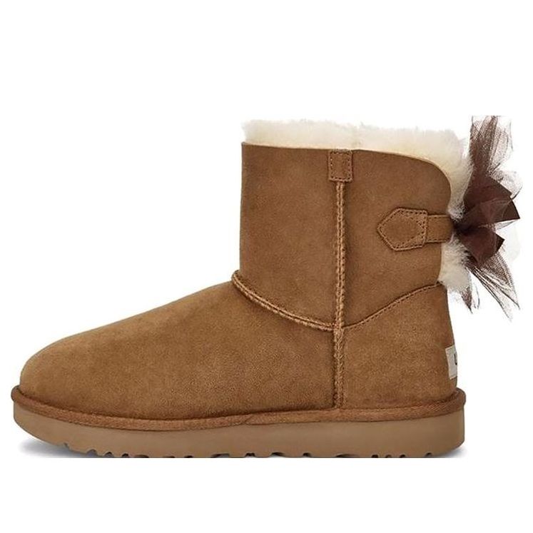 Кецове и обувки UGG Mini Bailey Tulle Bow Boots Кафяво | 1019994-CHE