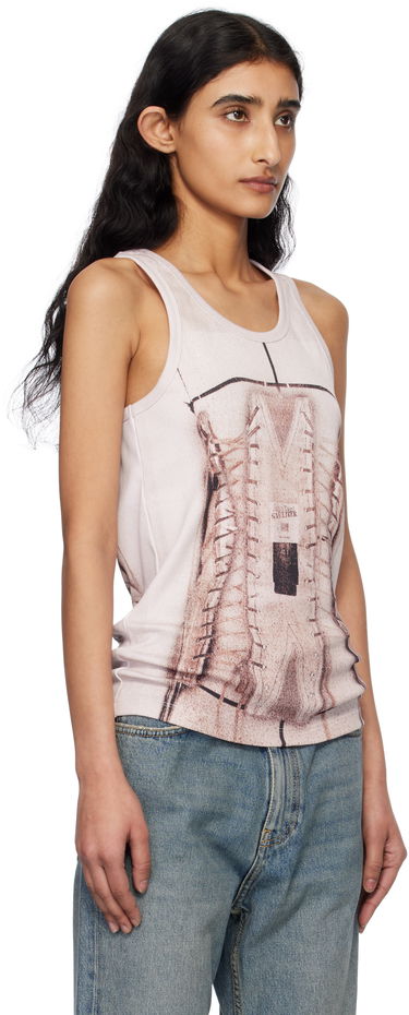 Потник Jean Paul Gaultier Jean Paul Gaultier Corset Trompe-L’oeil Tank Top Бежово | 25/34-F-DB057-J582-260100, 1