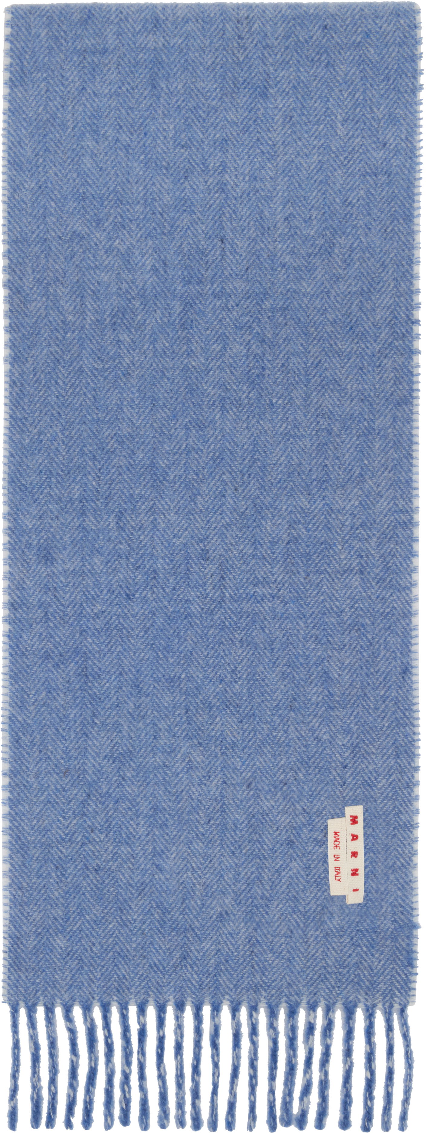 Шал Marni Wool Glen Plaid Scarf Синьо | SCMC0141Y0 UAW056, 1