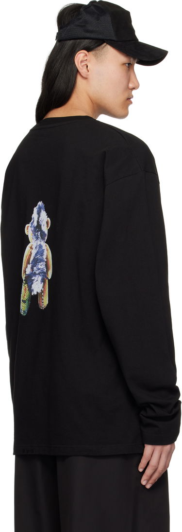 Тениска We11done We11done Punk Teddy Graphic Long Sleeve T-Shirt Черно | WD-TT0-25-748-U-BK, 2