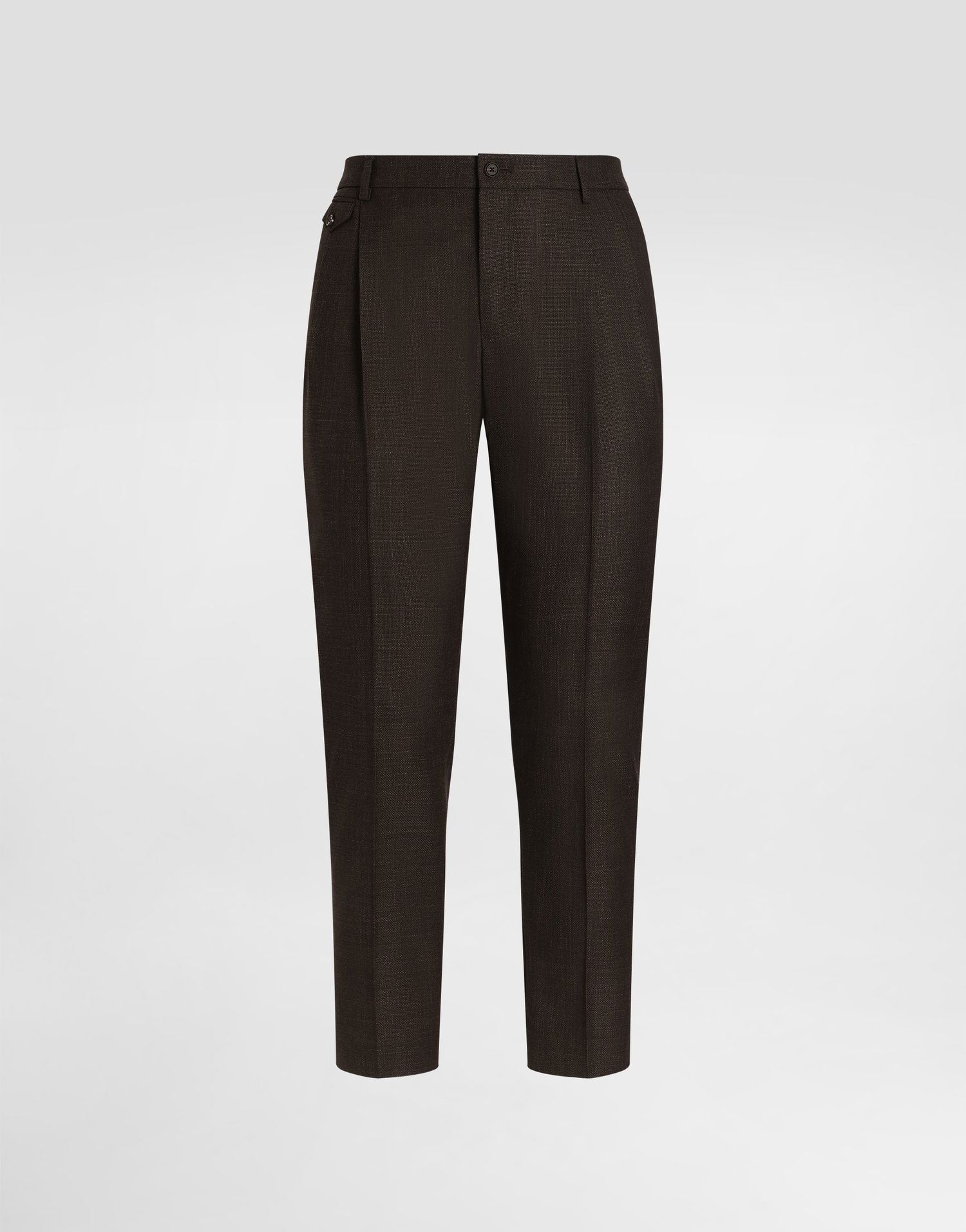 Панталони Dolce & Gabbana Dolce & Gabbana Wool Cropped Trousers Кафяво | GV4EETFU25ES8230, 0