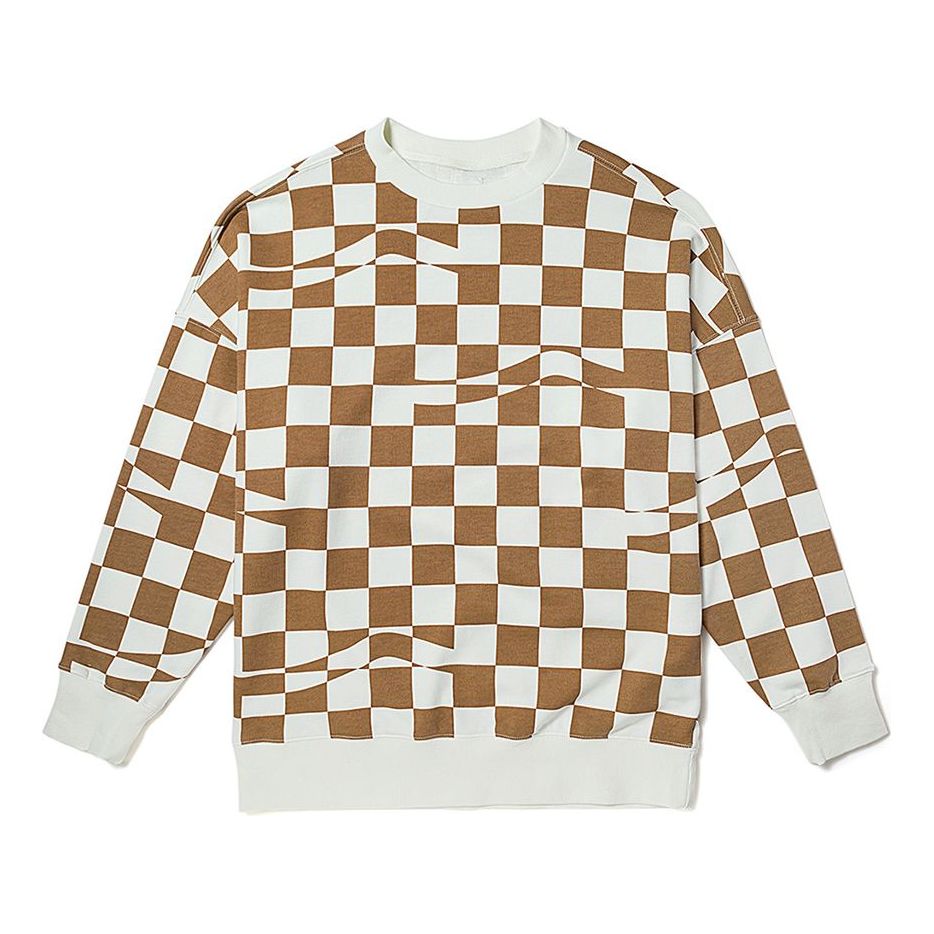 Пуловер Vans Checkerboard Print Hoodie Кафяво | VN00091HC1L, 0
