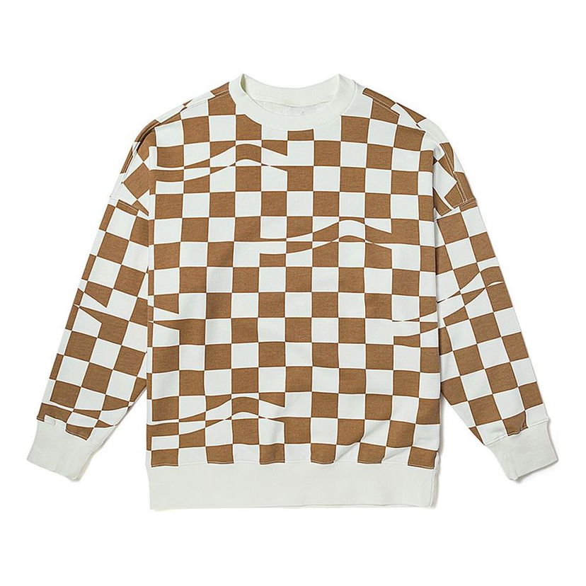 Пуловер Vans Checkerboard Print Hoodie Кафяво | VN00091HC1L