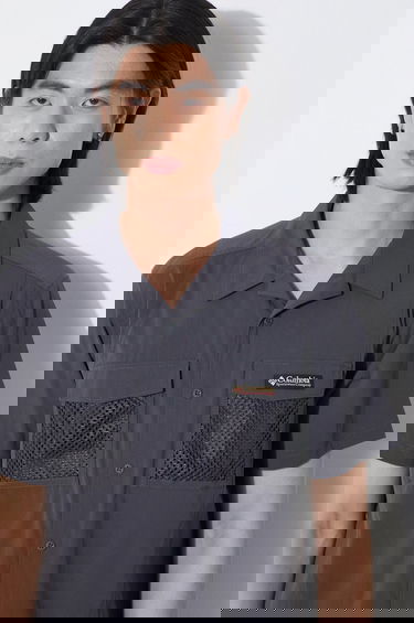 Риза Columbia Painted Peak Short Sleeve Shirt with Mesh Pockets and Classic Collar, Regular Fit Сиво | 2074541, 4