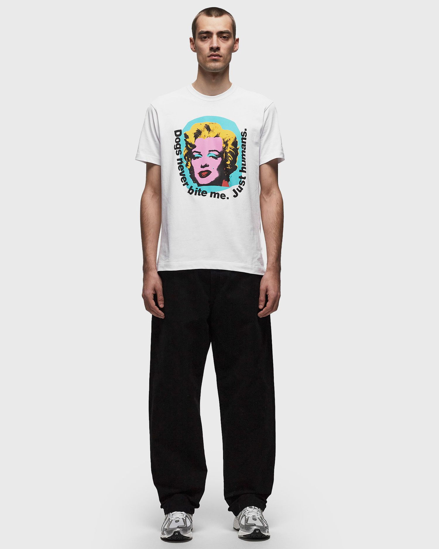 Тениска Comme des Garçons Shirt MENS T-SHIRT KNIT Бяло | FM-T005-S24-WHITE, 1