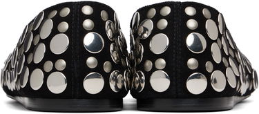 Кецове и обувки Khaite Jane Studded Suede Ballerina Flats Черно | F4059-970, 1