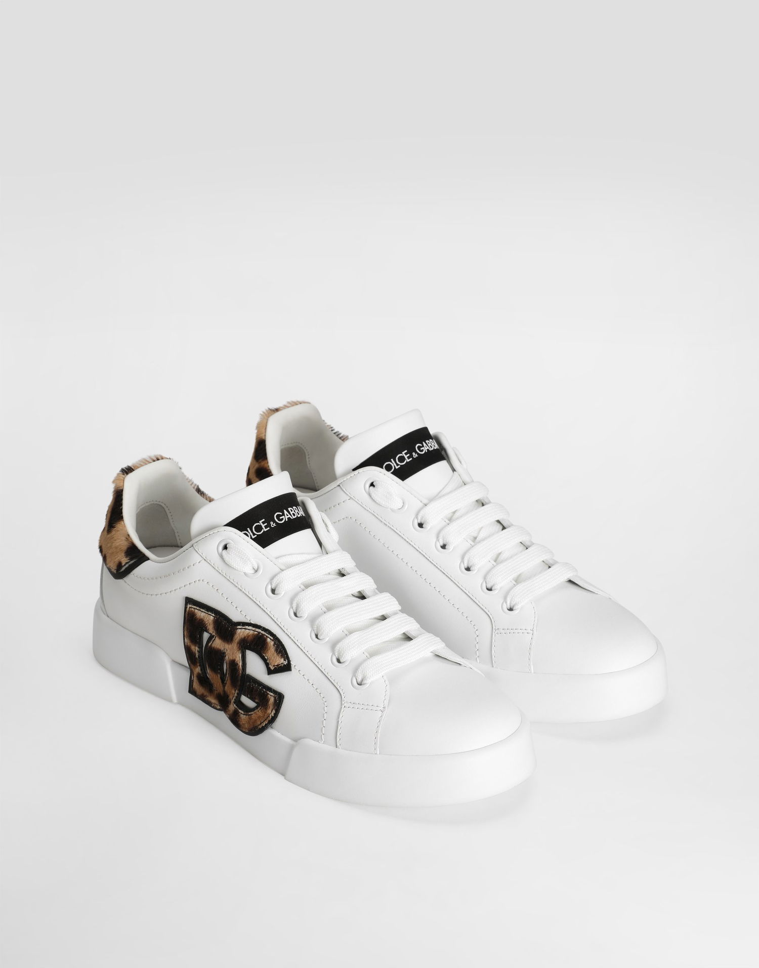 Кецове и обувки Dolce & Gabbana Portofino Light Strobel Leather Бяло | CK2395A02258S543, 1