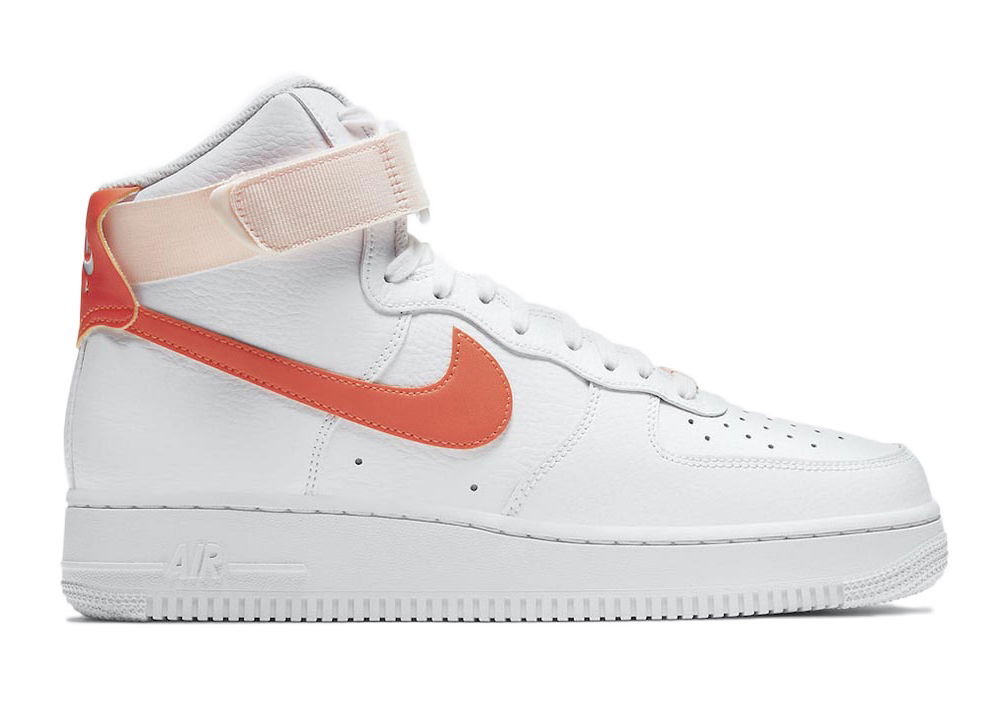 Кецове и обувки Nike Air Force 1 High Orange Pearl W Бяло | 334031-118, 0