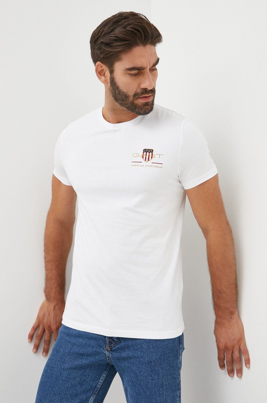 Тениска GANT Cotton Tee Бяло | 2003081, 0