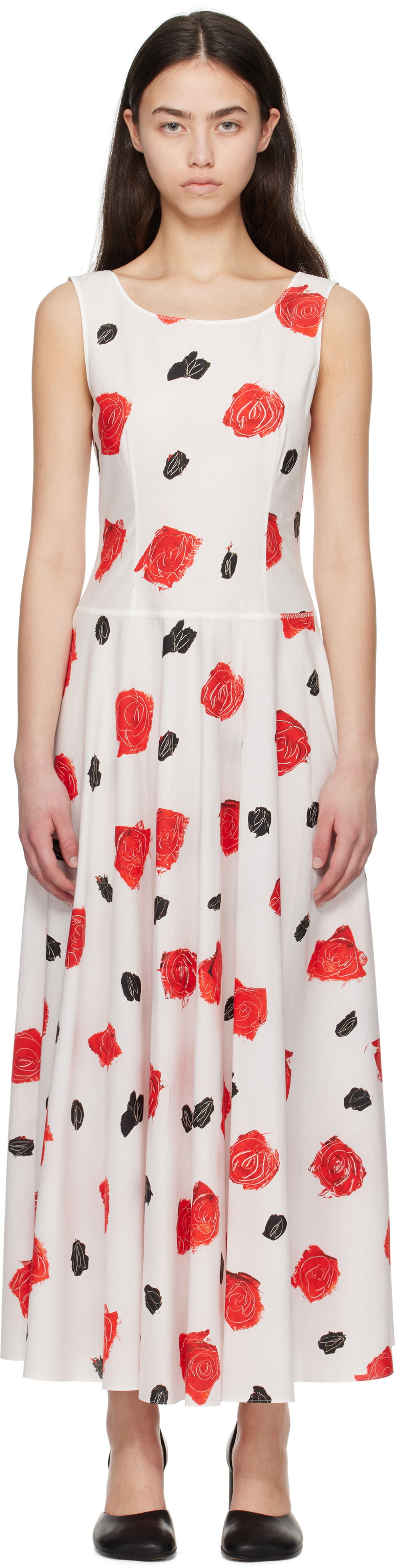 Pокля Marni Marni Iris Cotton Poplin Maxi Dress Бяло | ABMA1446A0 UTC501, 0