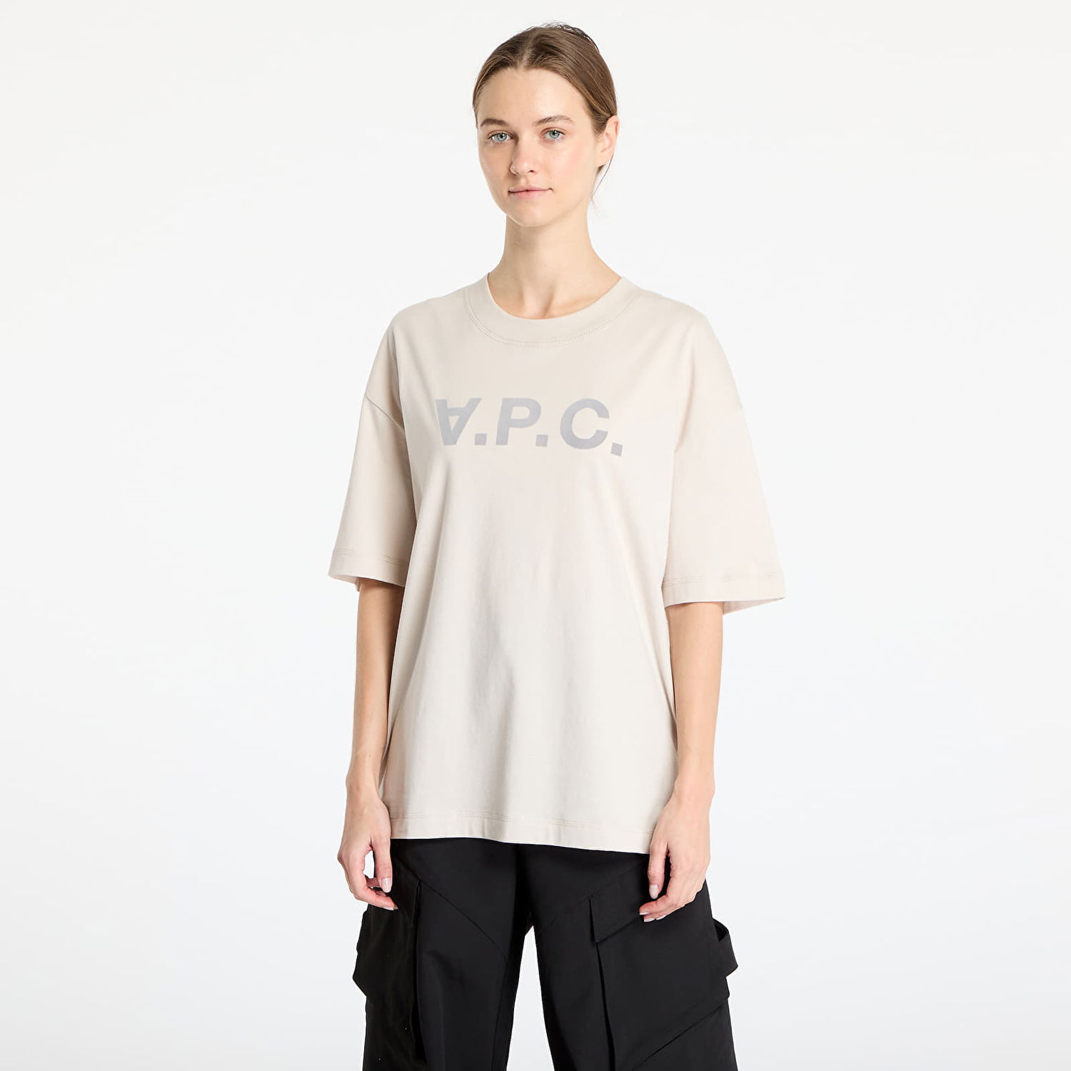 Тениска A.P.C. Oversize Grand T-Shirt Бежово | COHBO-M26385 AAE, 1