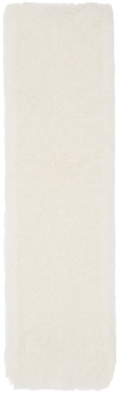 Шал Acne Studios Narrow Fluffy Scarf by Acne Studios Бяло | CA0346-, 1