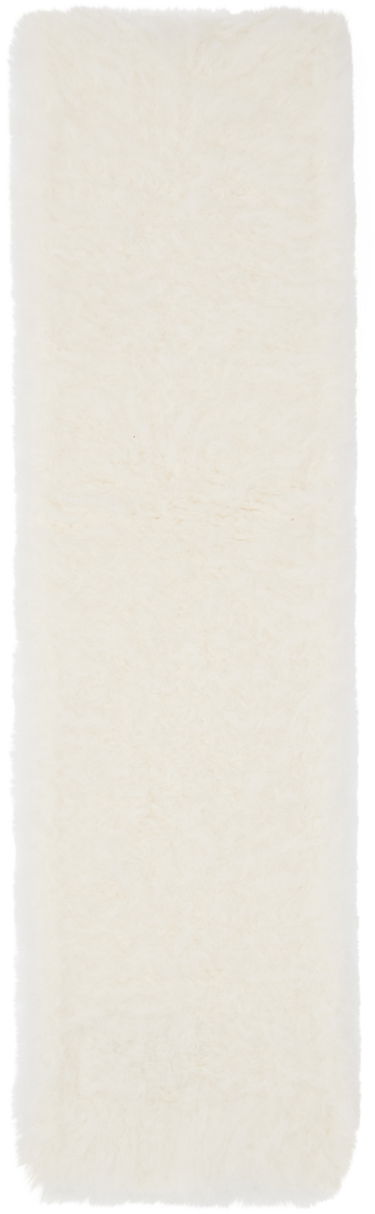 Шал Acne Studios Narrow Fluffy Scarf by Acne Studios Бяло | CA0346-, 1