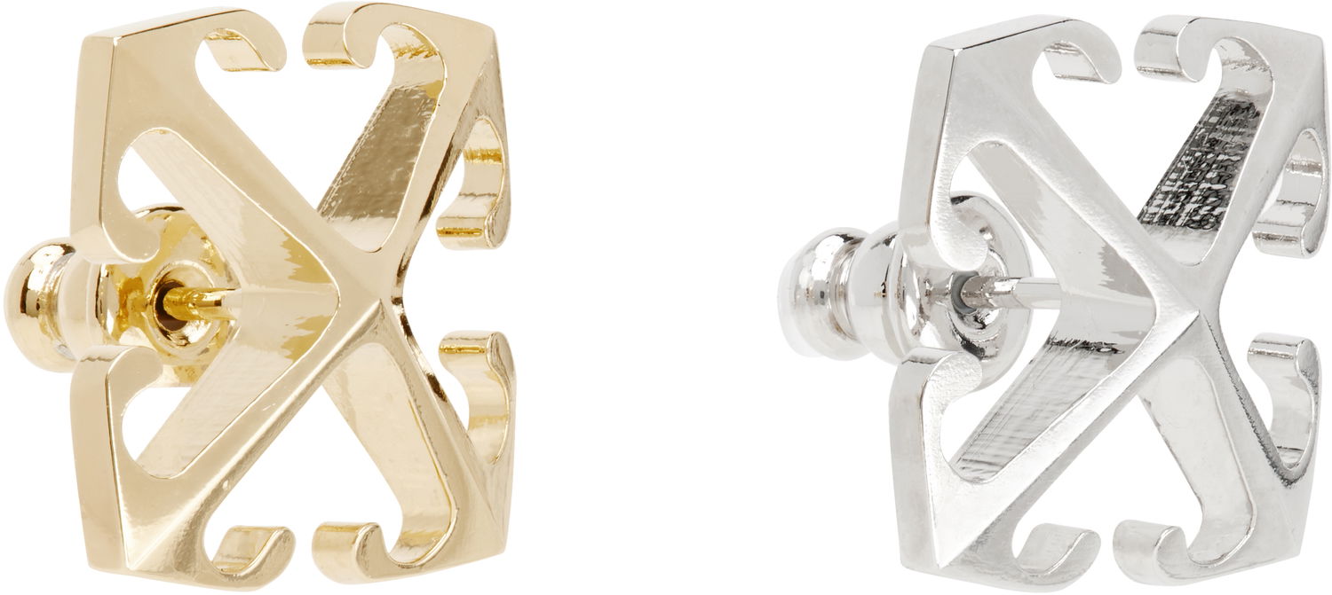 Значка Off-White Off-White Bicolor Mini Arrow Earrings Жълто | OWOD29MS25MET0017672, 1