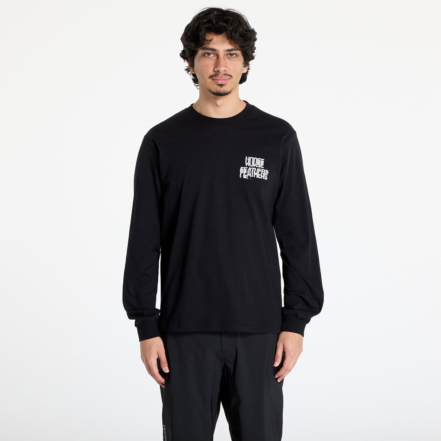 Тениска Horsefeathers Horsefeathers Xerox Long Sleeve T-Shirt Черно | SM1375C, 0