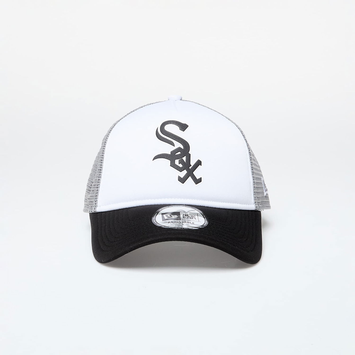 Шапка с козирка New Era Cap Chicago White Sox 9Forty Trucker Black/ Gray Бяло | 60503528, 0