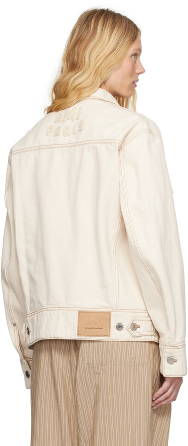 Яке AMI AMI Paris Trucker Denim Jacket Бяло | FJK247.DE0039, 2