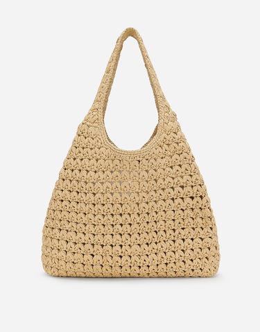 Голяма пазарска чанта Dolce & Gabbana Crocheted Raffia Tote Bag Бежово | BB7655A45478S193, 3