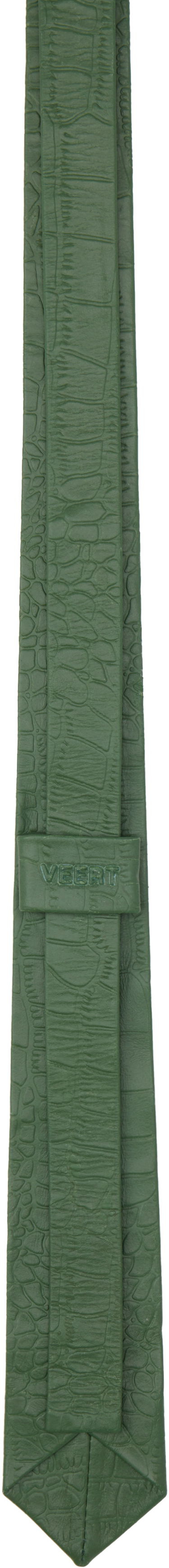 Колани VEERT Croco Leather Tie Зелено | VR325G2, 1