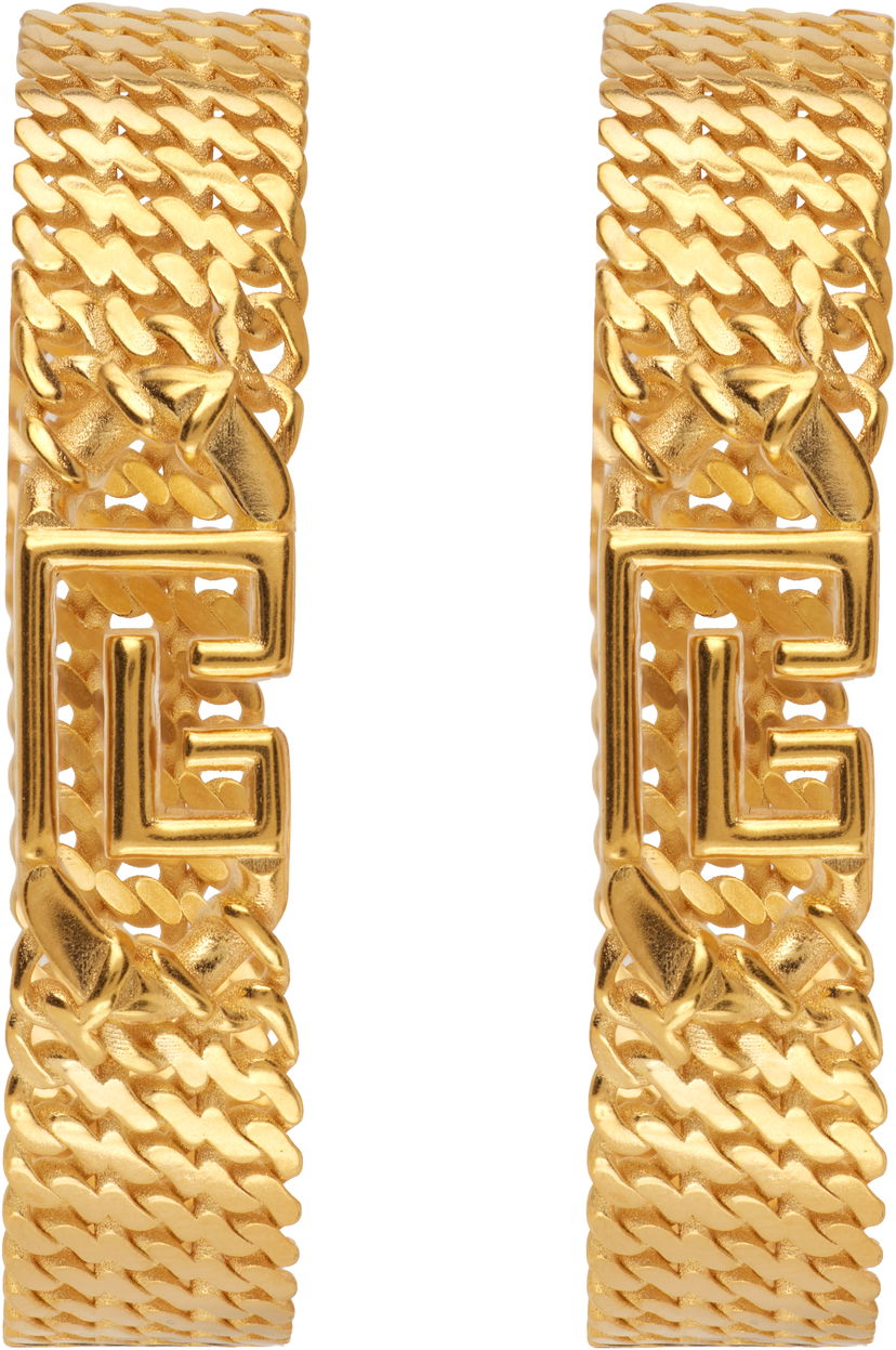 Обеци Balmain Sync 'PB' Brass Hoop Earrings Металик | FN1XK519MBRA