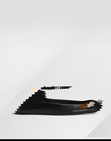 Аксесоари Dolce & Gabbana Dolce & Gabbana Leather Ballet Flats with Embroidered Detail Черно | CB0269AO03380999, 0