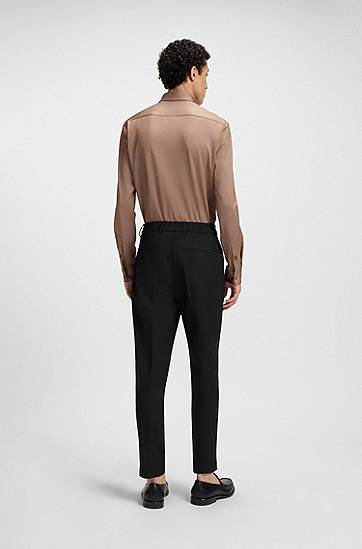 Панталони BOSS Tapered-Fit Stretch Trousers Черно | 50546063, 1