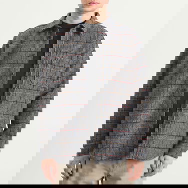 Риза Portuguese Flannel Flannel Herringbone Plaid Overshirt Многоцветен | AW25076-GRY, 2