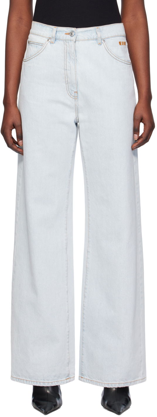 Дънки MSGM Faded Jeans Тюркоазено | 3641MDP253L 247269, 0