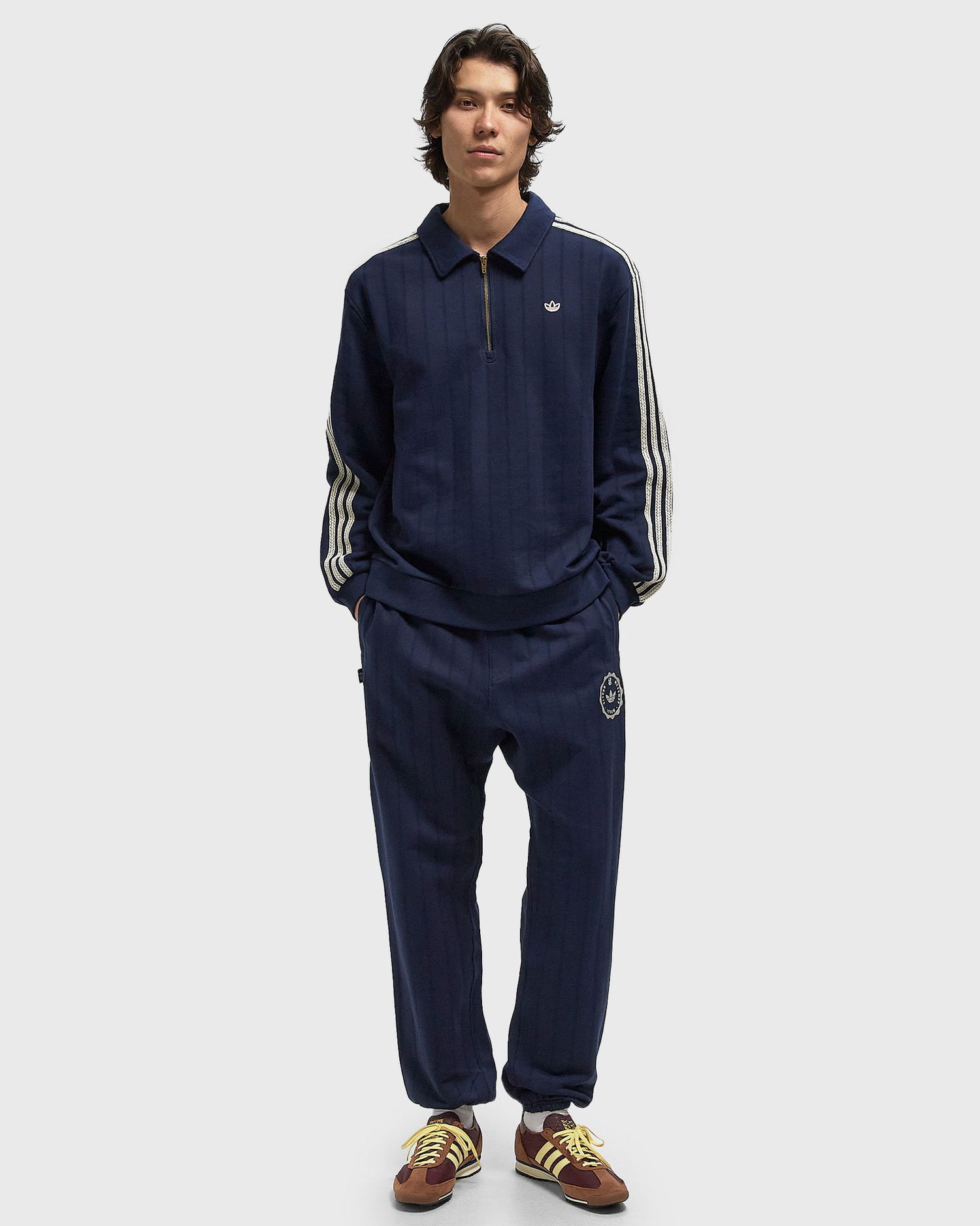 Спортни панталони adidas Originals CLOT ADIBREAK Vertical Stripe Sweatpants Тъмно синьо | JM4241, 1